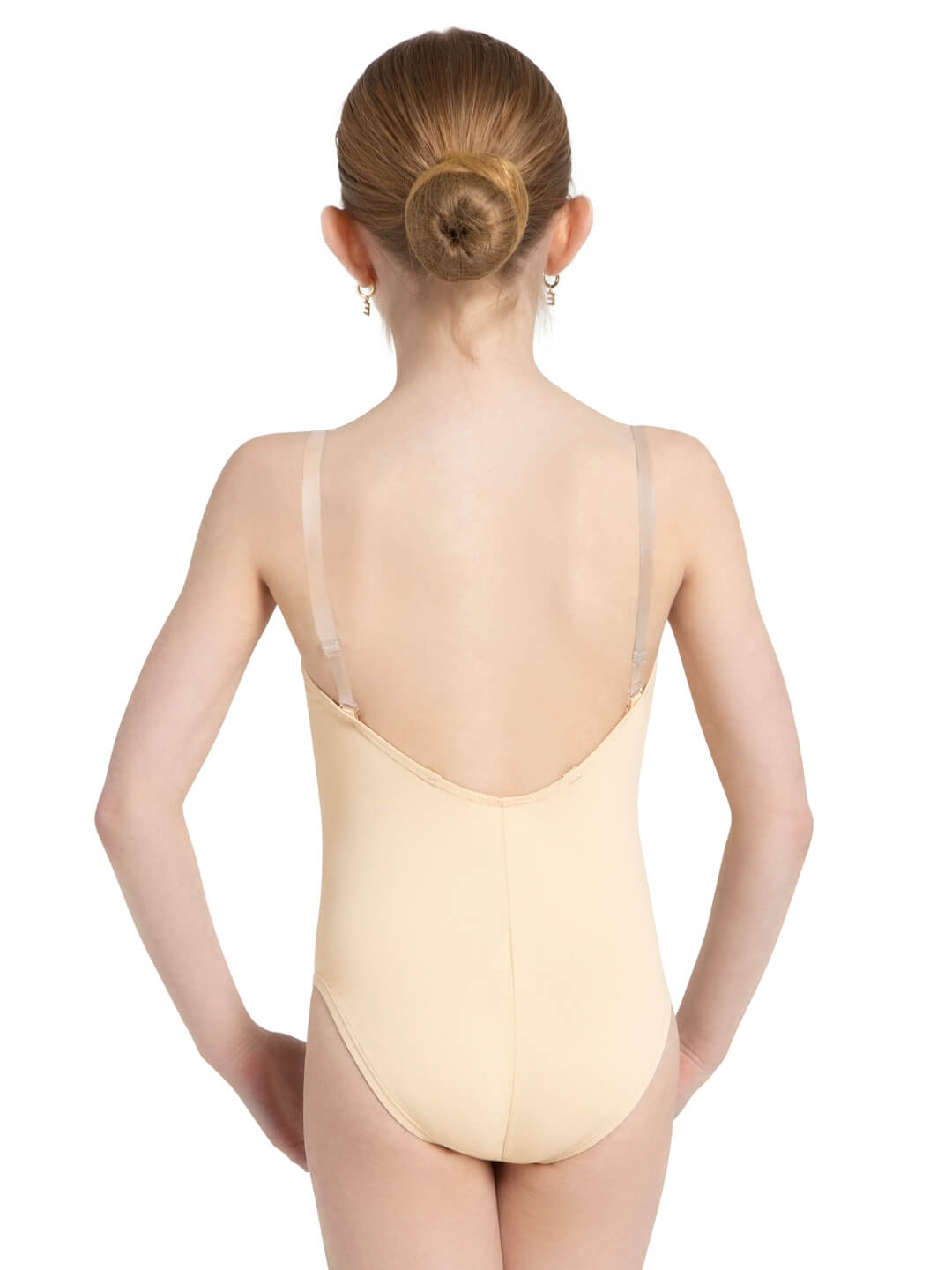 Camisole leotard z prozornimi prehodnimi naramnicami - dekleta