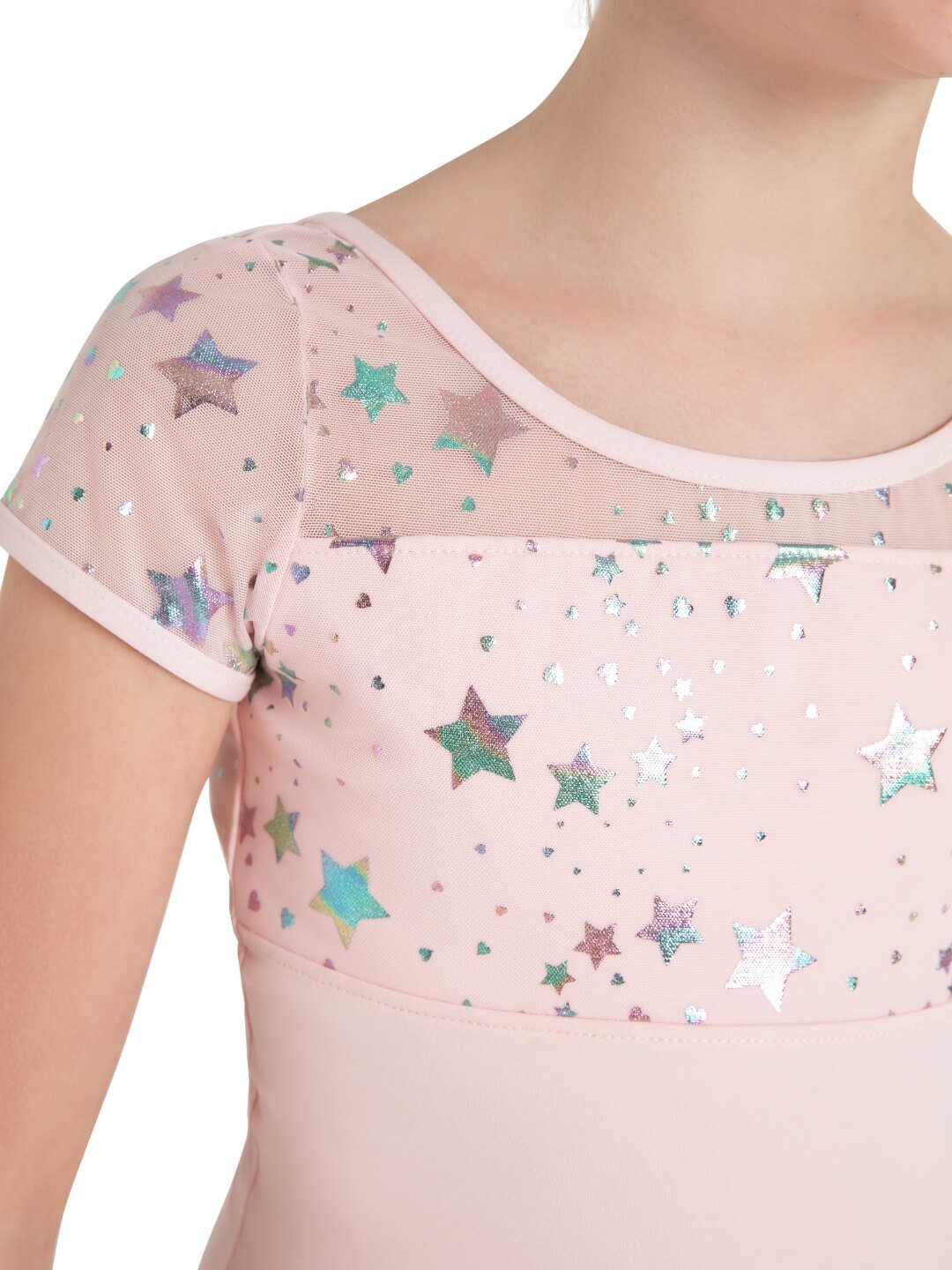 Detský krátky rukáv leotard Star Struck Galaxy
