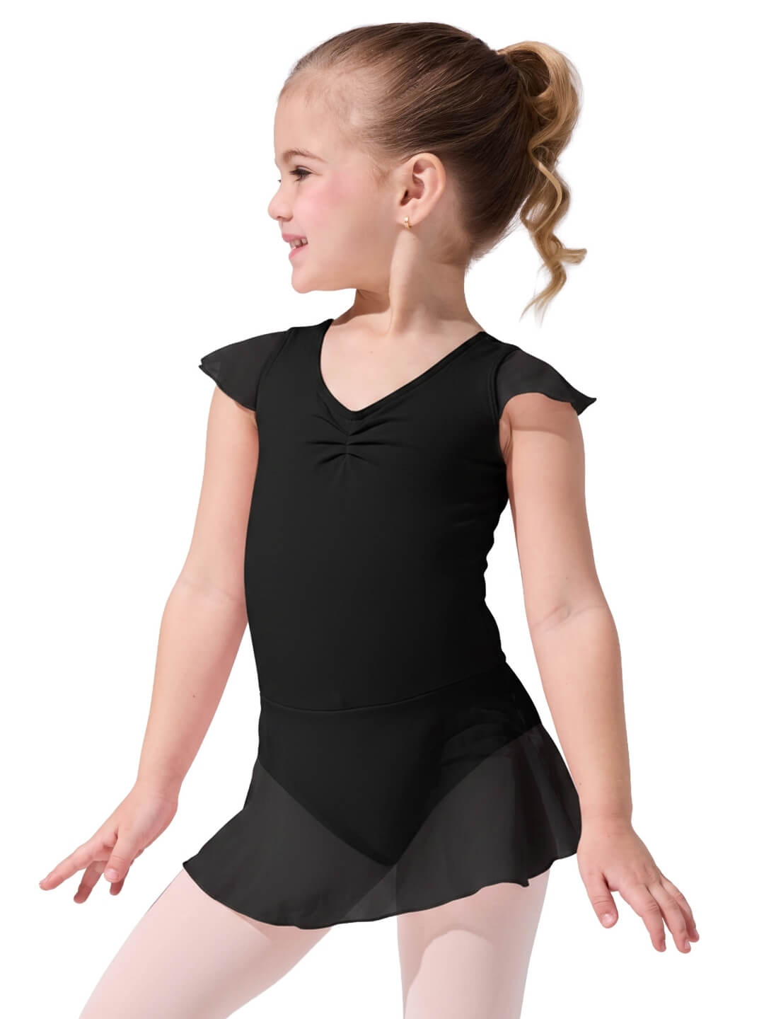 Vestido com Mangas Flutter - Meninas