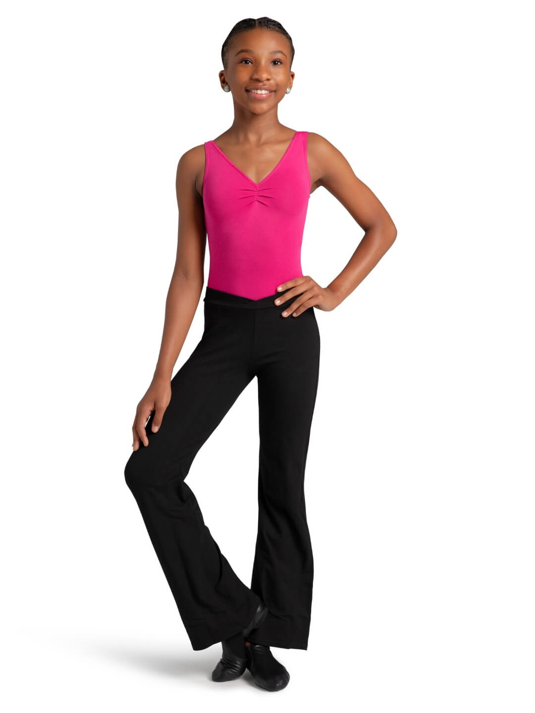 Pantaloncini Da Ballo Capezio Per Bambina, Modello CC600C, Vita A V, Lavabili In Lavatrice