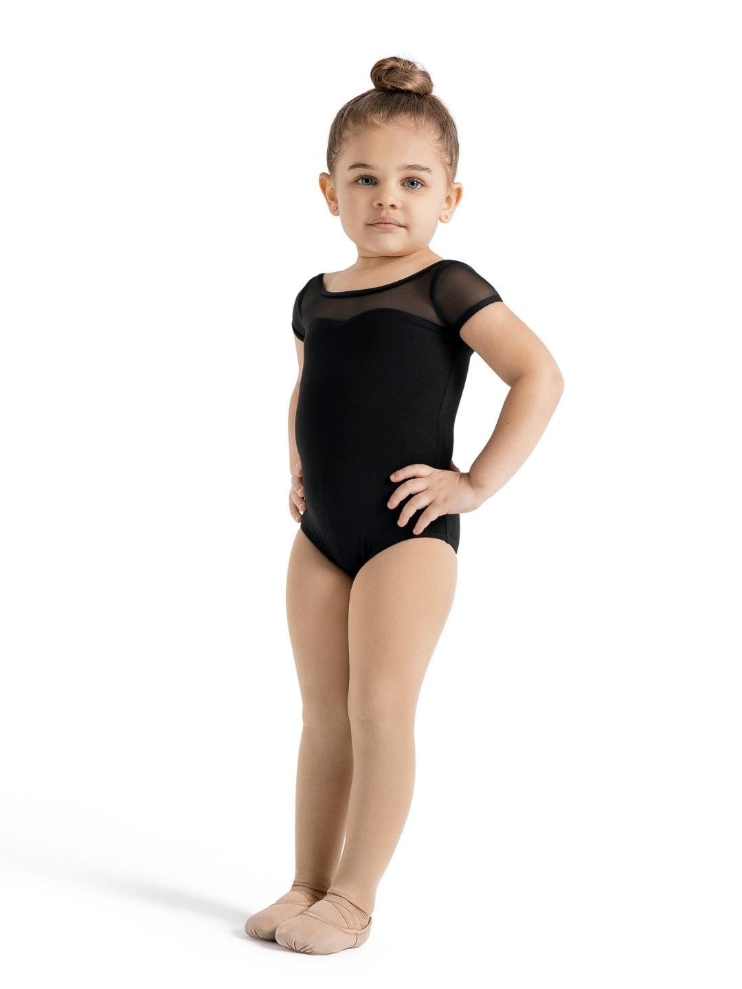 Studio Collection Mesh Yoke Kurzarm-Leotard - Mädchen